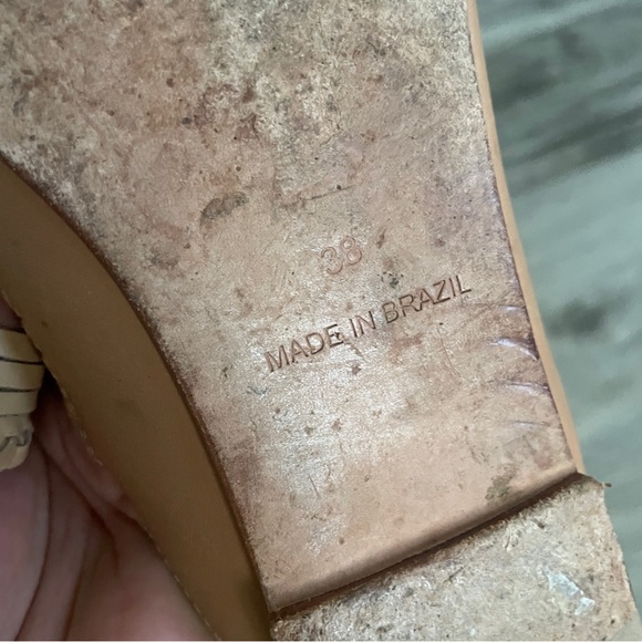 Ulla Johnson Cream Leather Pointed Toe Slip On Mule Shoes 38 - Picture 5 of 7